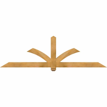 Ekena Millwork Redmond Rough Sawn Timber Gable Bracket, Western Red Cedar, 84"W x 24"H x 4"D x 4"F, 7/12 Pitch GBW084X24X0404RED00RWR